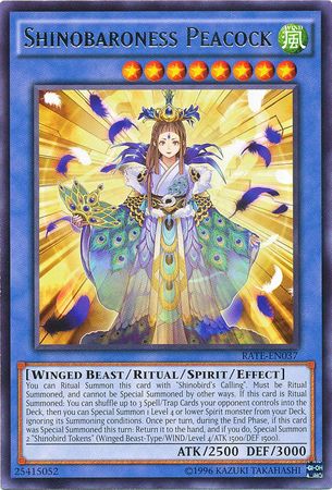 Shinobaroness Peacock - RATE-EN037 - Rare - Unlimited