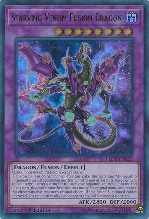 Starving Venom Fusion Dragon - LEDD-ENC25 - Ultra Rare - 1st Edition