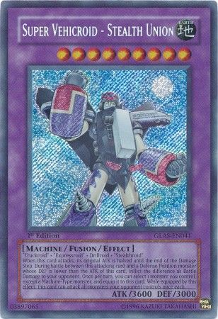 Super Vehicroid - Stealth Union - GLAS-EN041 - Secret Rare - 1st Edition