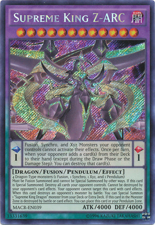 Supreme King Z-ARC - MACR-EN039 - Secret Rare - Unlimited