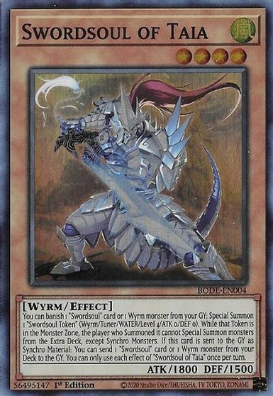 Swordsoul of Taia - BODE-EN004 - Super Rare - 1st Edition