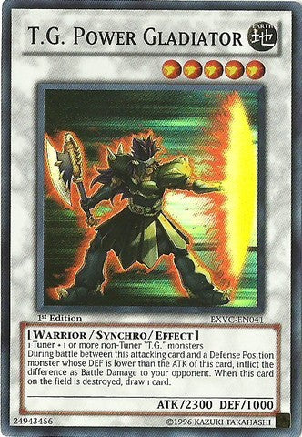 T.G. Power Gladiator - EXVC-EN041 - Super Rare - 1st Edition