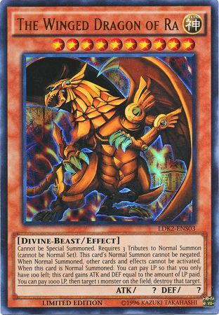 The Winged Dragon of Ra - LDK2-ENS03 - Ultra Rare - Limited