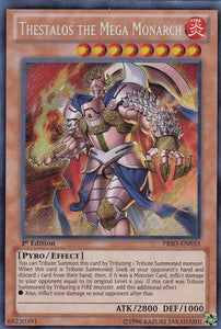 Thestalos the Mega Monarch - PRIO-EN035 - Secret Rare - 1st Edition