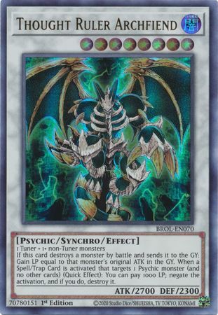 Thought Ruler Archfiend - BROL-EN070 - Ultra Rare - 1st Edition