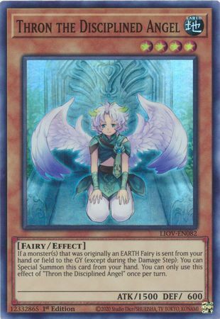 Thron the Disciplined Angel - LIOV-EN082 - Super Rare - 1st Edition