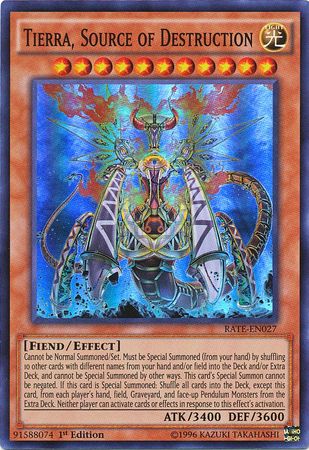 Tierra, Source of Destruction - RATE-EN027 - Super Rare - 1st Edition