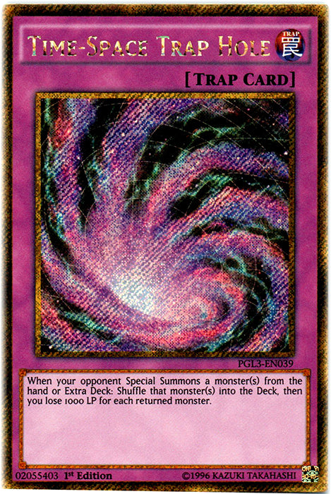 Time-Space Trap Hole - PGL3-EN039 - Gold Secret Rare - 1st Edition