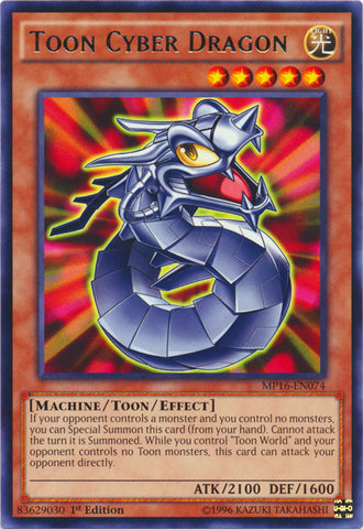 Toon Cyber Dragon - MP16-EN074 - Rare - 1st Edition