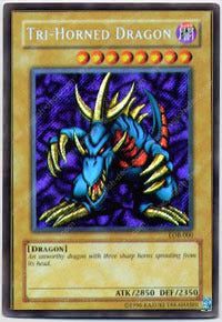 Tri-Horned Dragon - LOB-000 - Secret Rare - Unlimited