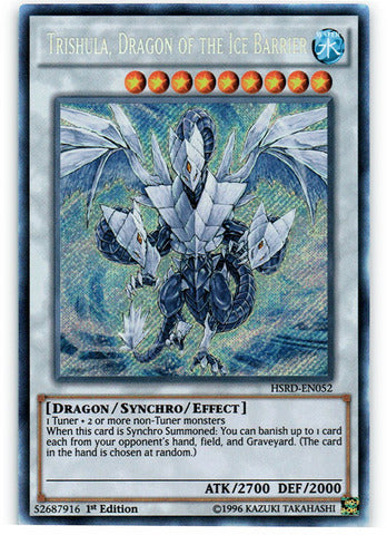 Trishula, Dragon of the Ice Barrier - HSRD-EN052 - Secret Rare - 1st Edition