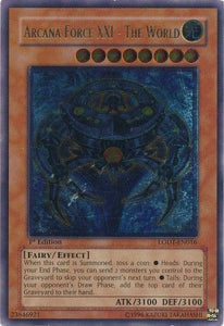 Arcana Force XXI - The World - LODT-EN016 - Ultimate Rare - 1st Edition