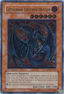 Chthonian Emperor Dragon - TAEV-EN019 - Ultimate Rare - 1st Edition