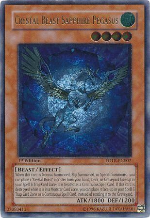 Crystal Beast Sapphire Pegasus - FOTB-EN007 - Ultimate Rare - 1st Edition