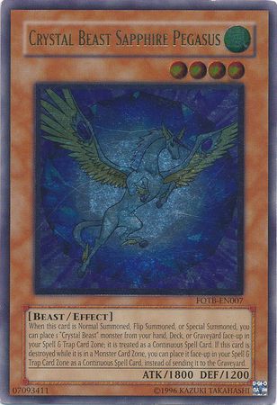 Crystal Beast Sapphire Pegasus - FOTB-EN007 - Ultimate Rare - Unlimited