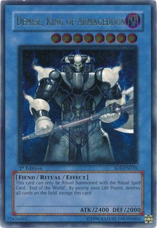 Demise, King of Armageddon - SOI-EN035 - Ultimate Rare - Unlimited