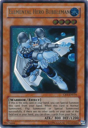 Elemental Hero Bubbleman - CRV-EN014 - Ultimate Rare - Unlimited