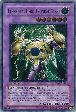 Elemental Hero Thunder Giant - TLM-EN036 - Ultimate Rare - 1st Edition