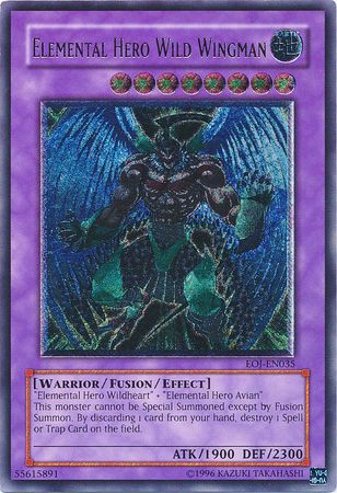 Elemental Hero Wild Wingman - EOJ-EN035 - Ultimate Rare - Unlimited