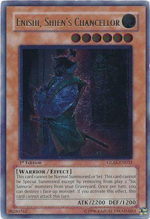 Enishi, Shien's Chancellor - GLAS-EN032 - Ultra Rare - 1st Edition