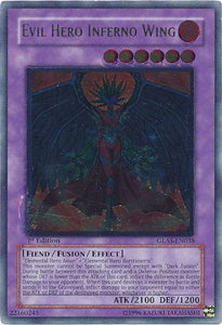 Evil Hero Inferno Wing - GLAS-EN038 - Ultimate Rare - 1st Edition