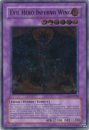 Evil Hero Inferno Wing - GLAS-EN038 - Ultimate Rare - Unlimited