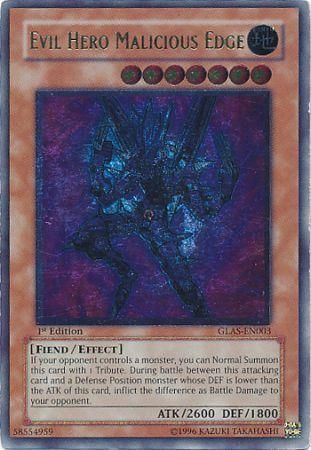 Evil Hero Malicious Edge - GLAS-EN003 - Ultimate Rare - 1st Edition