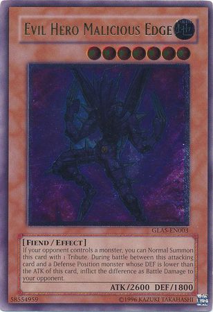 Evil Hero Malicious Edge - GLAS-EN003 - Ultimate Rare - Unlimited