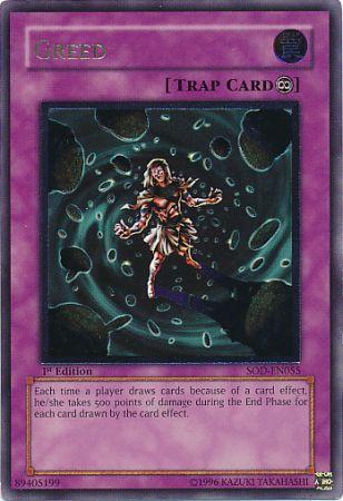 Greed - SOD-EN055 - Ultimate Rare - 1st Edition