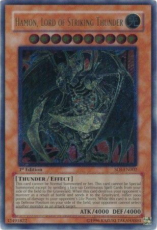 Hamon, Lord of Striking Thunder - SOI-EN002 - Ultimate Rare - 1st Edition