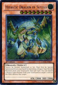 Hieratic Dragon of Sutekh - GAOV-EN025 - Ultimate Rare - 1st Edition