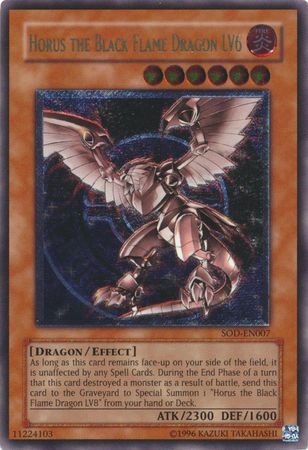 Horus the Black Flame Dragon LV6 - SOD-EN007 - Ultimate Rare - Unlimited