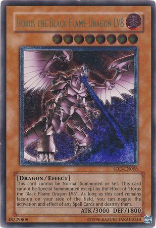 Horus the Black Flame Dragon LV8 - SOD-EN008 - Ultimate Rare - Unlimited