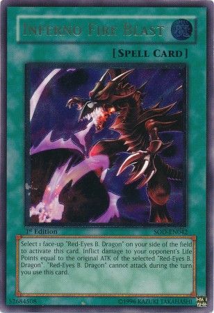 Inferno Fire Blast - SOD-EN042 - Ultimate Rare - 1st Edition