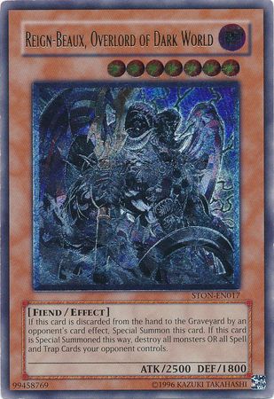 Reign-Beaux, Overlord of Dark World - STON-EN017 - Ultimate Rare - Unlimited