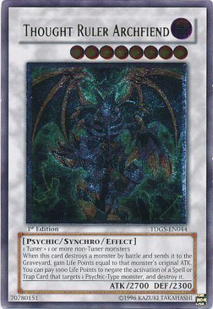 Thought Ruler Archfiend - TDGS-EN044 - Ultimate Rare - 1st Edition