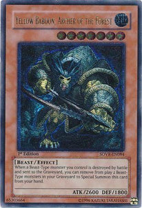 Yellow Baboon, Archer of the Forest - Ultimate - SOVR-EN084 - Ultimate Rare - 1st