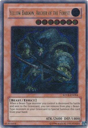 Yellow Baboon, Archer of the Forest - Ultimate - SOVR-EN084 - Ultimate Rare - Unlimited