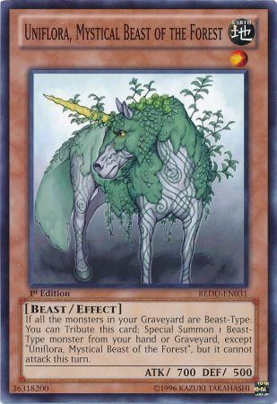 Uniflora, Mystical Beast of the Forest - REDU-EN031 - Common - 1st Edition