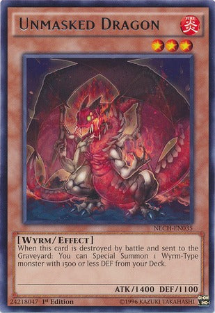 Unmasked Dragon - NECH-EN035 - Rare - 1st Edition