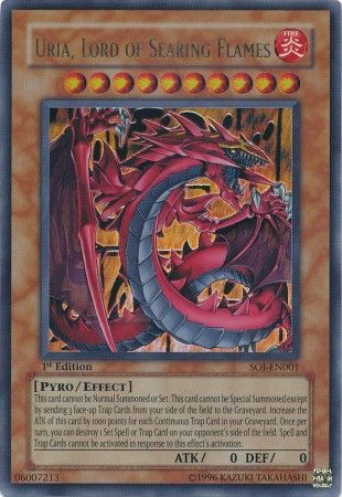 Uria, Lord of Searing Flames - SOI-EN001 - Ultra Rare - 1st Edition