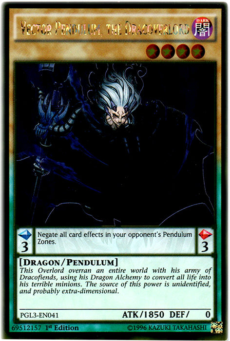 Vector Pendulum, the Dracoverlord - PGL3-EN041 - Gold Rare - 1st Edition