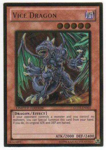 Vice Dragon - GLD3-EN002 - Gold Rare - Limited