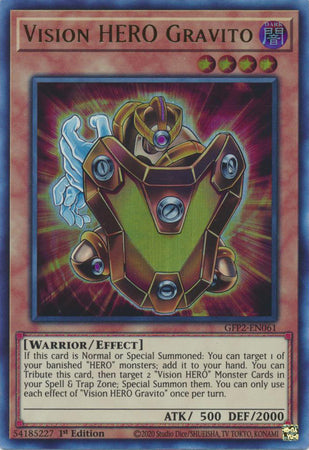 Vision HERO Gravito - GFP2-EN061 - Ultra Rare - 1st Edition