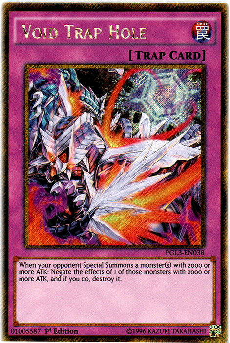 Void Trap Hole - PGL3-EN038 - Gold Secret Rare - 1st Edition