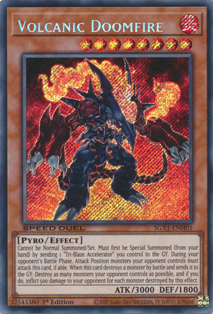 Volcanic Doomfire - SGX1-ENH01 - Secret Rare - 1st Edition