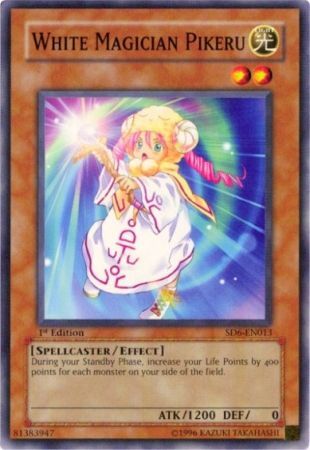 White Magician Pikeru - SD6-EN013 - Common - 1st Edition