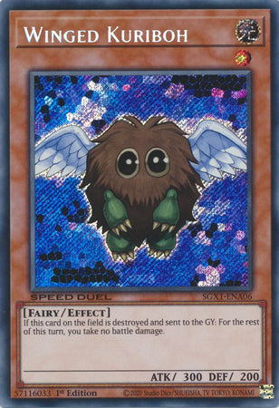 Winged Kuriboh - SGX1-ENA06 - Secret Rare - 1st Edition