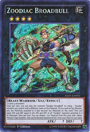 Zoodiac Broadbull - RATE-EN051 - Secret Rare - 1st Edition