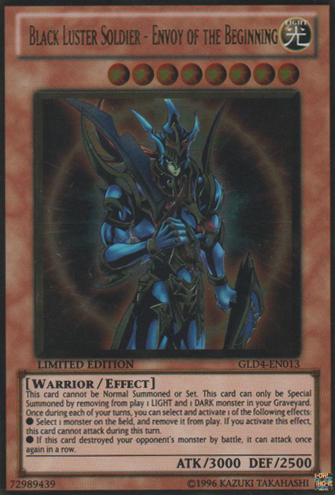 Black Luster Soldier - Envoy of the Beginning - GLD4-EN013 - Gold Rare - Limited